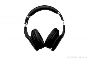 Black and White Headphones Music Art