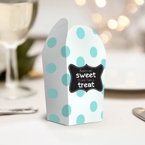 Turquoise Dots print yourself candy box