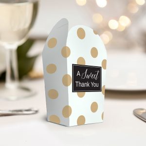 Gold dots print yourself candy box