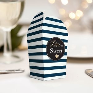 Blue striped print yourself candy box