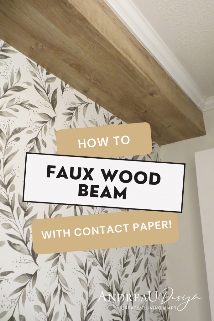 How to make a faux wood bulkbeam beam using contact paper